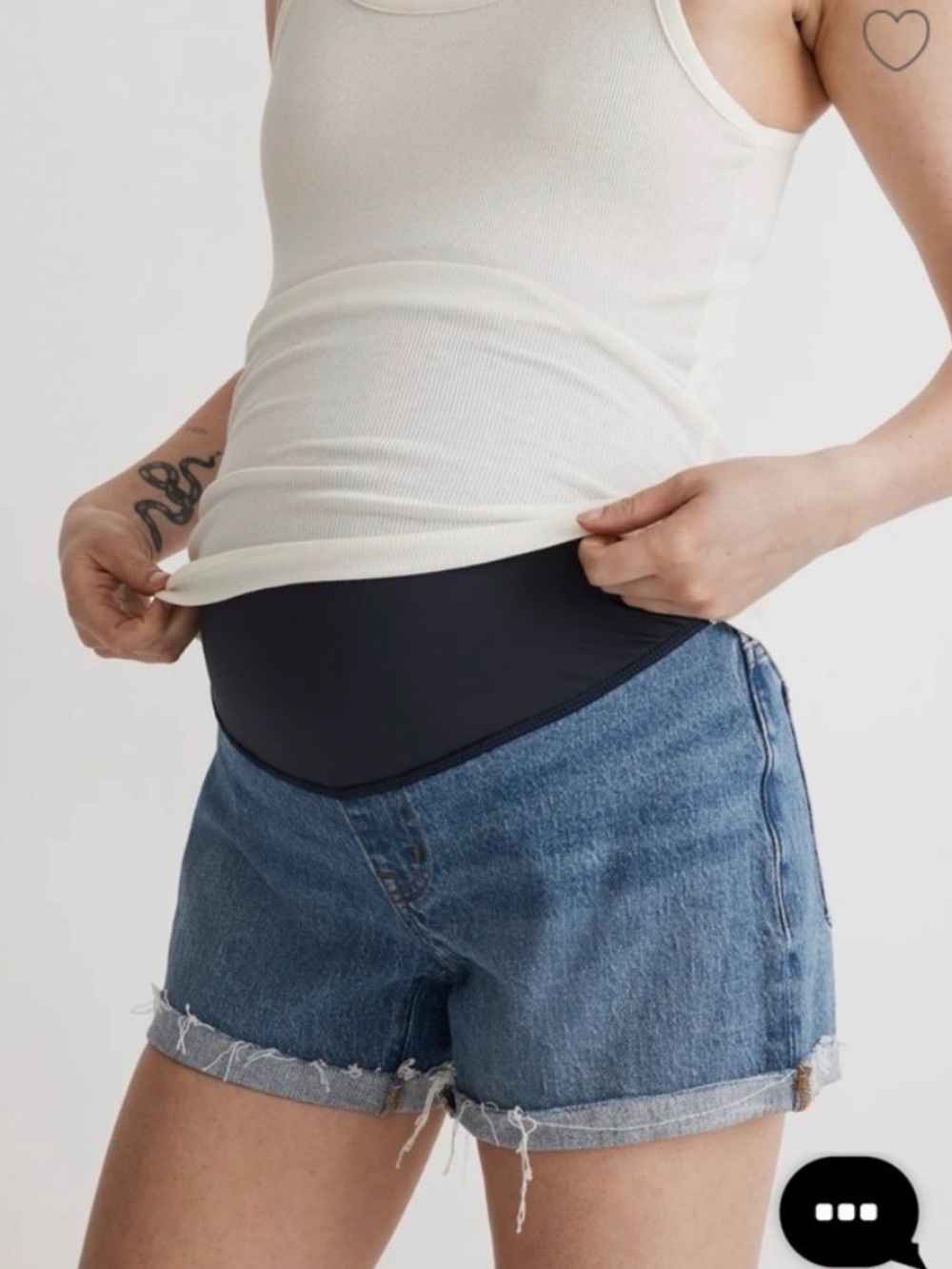 Madewell Maternity High Rise Denim Shorts
